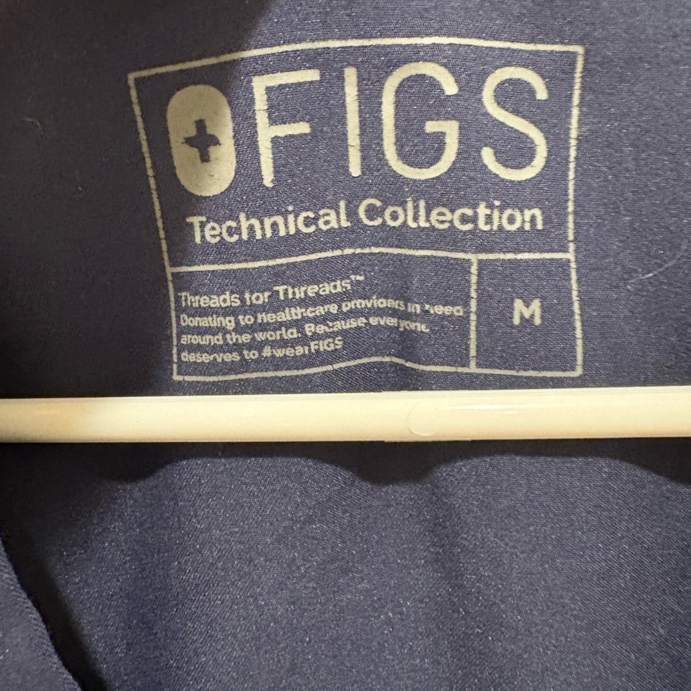 Figs Technical Collection Dark Blue Scrub Top - Picture 2 of 4